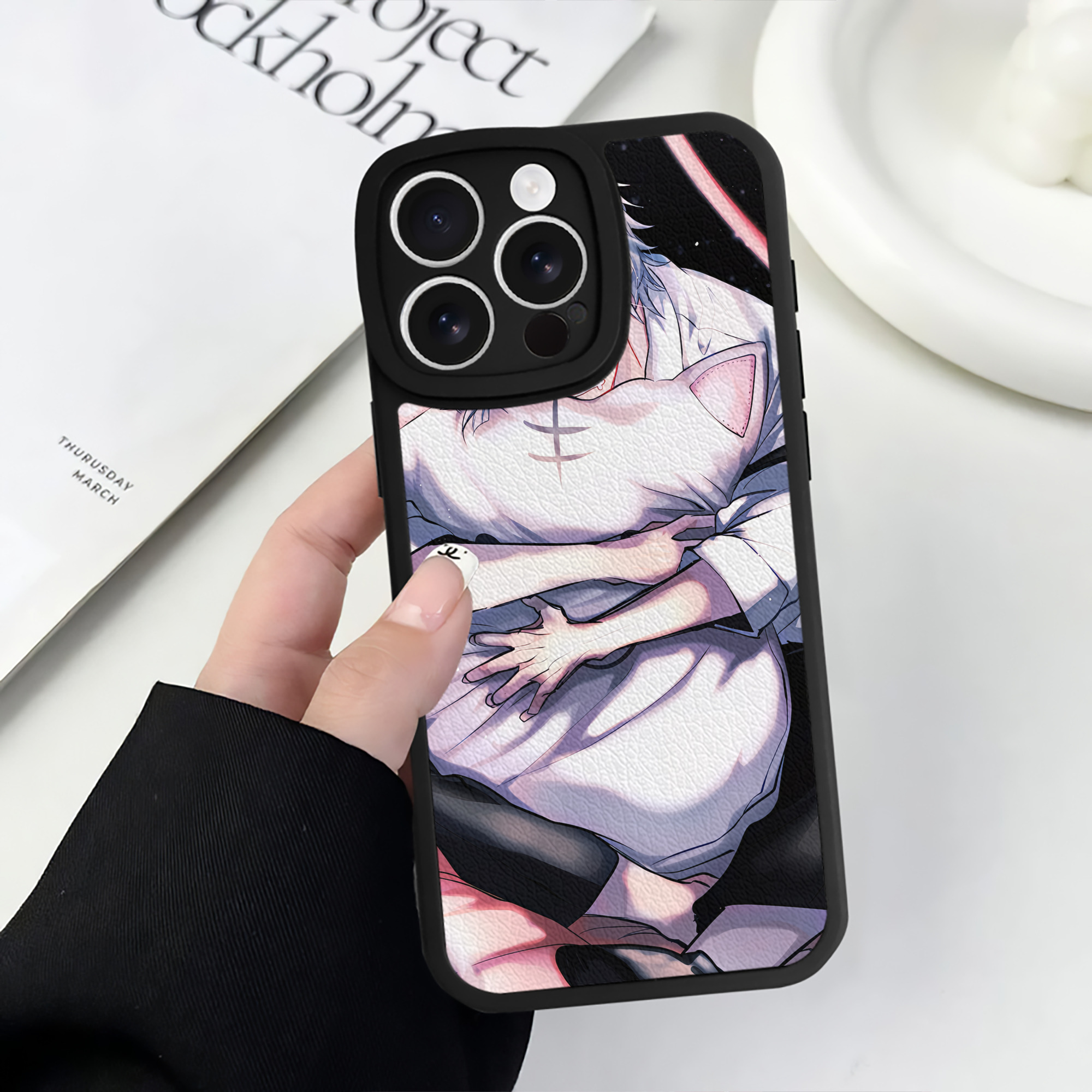 （画像用） 文豪ストレイドッグス Bungo Stray Dogs 【iPhone 16シリーズ対応】シリコンスマホケース（レザー調） 材質：シリコン